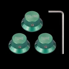 Aluminum Guitar Volume Tone Control Knobs in Green Fit Stratocaster Strat