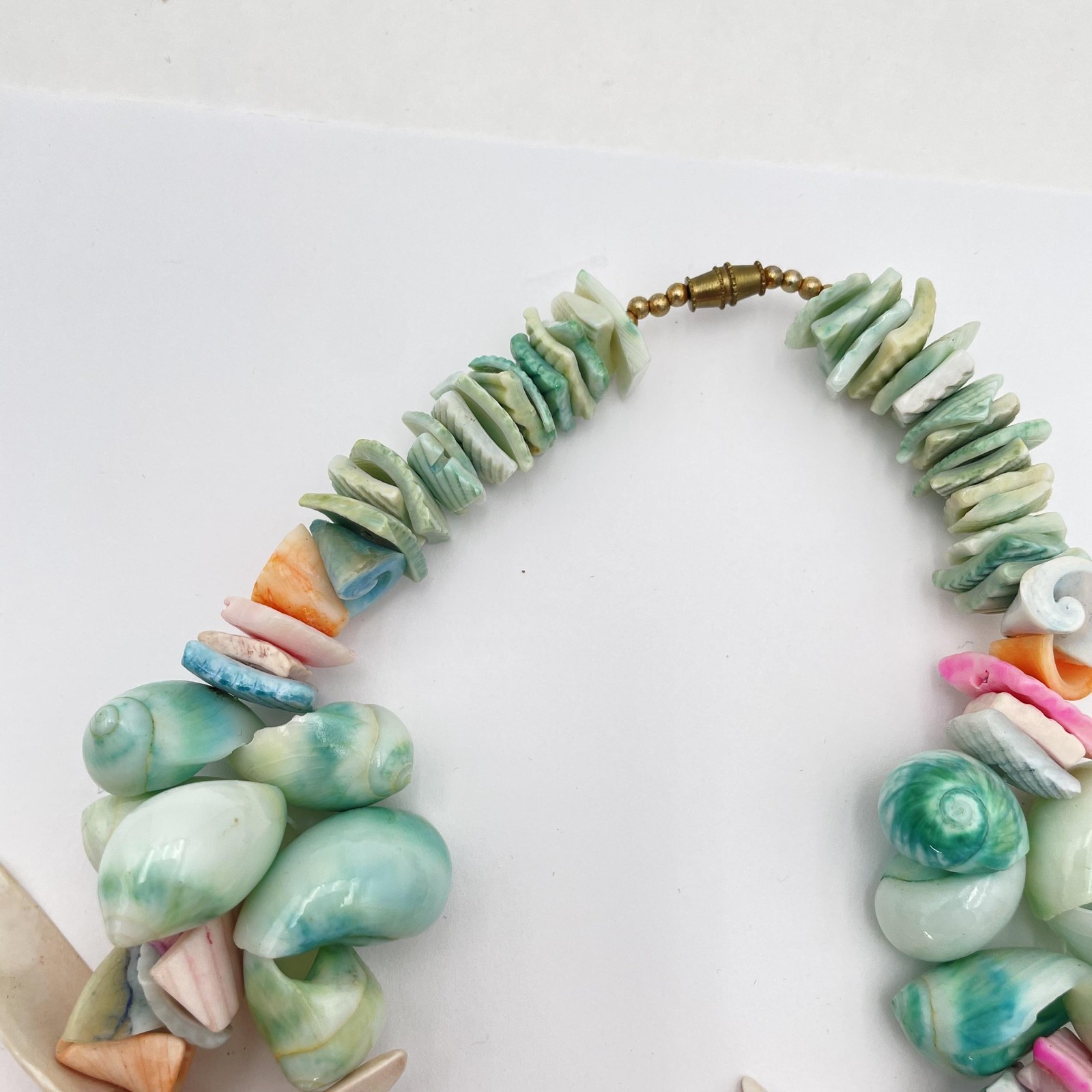 Boho Multicolor Shell Beaded Statement Necklace C… - image 10