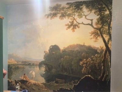 Brand New Unwrapped Graham & Brown Wallpaper Bathers Landscape Mural 119''x110''