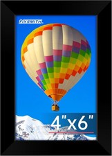 Elegant 4x6 Black Picture Frame with HD Plexiglass for Any Display Setting