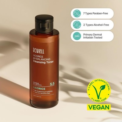 ACWELL Licorice pH Balancing Korean Toner for Cleansing - Alcohol-Free PH5.5 Hyd
