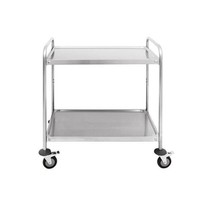 Servierwagen Transportwagen 2 Ablagen Edelstahl 100 X 60 X 94 Cm 45 Kg/Boden Neu