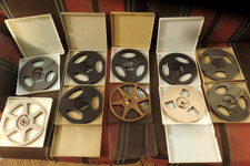 10 HOME FILM REEL LOT 8MM Super 8, 7 INCH CASES, MOVIE PROPS FREE Shipping