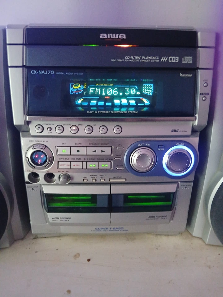 AIWA cx-naj70 stereo cd-r cd-rw cd playback system w/remote serviced all mint - Image 4 of 4