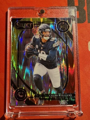 2024 Panini Select Club Level Caleb Williams #216 Red & Yellow Shock Prizm (RC)