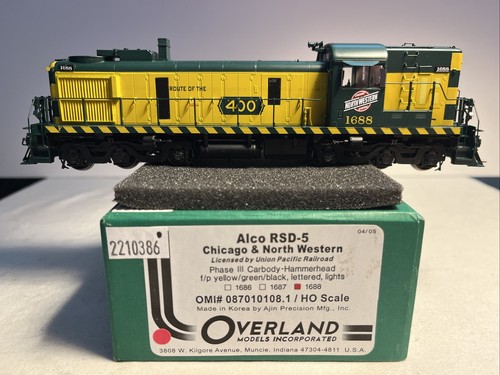 Cabezal de martillo escala HO Overland Models latón CNW Alco RSD-5 #1688 PROBADO | Zustand: New