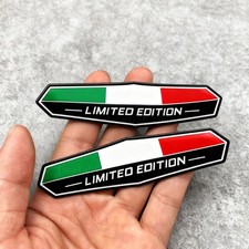 2PCS Italy Flag Sticker 3D Emblem Badge Italian for Motobike Car Accessories