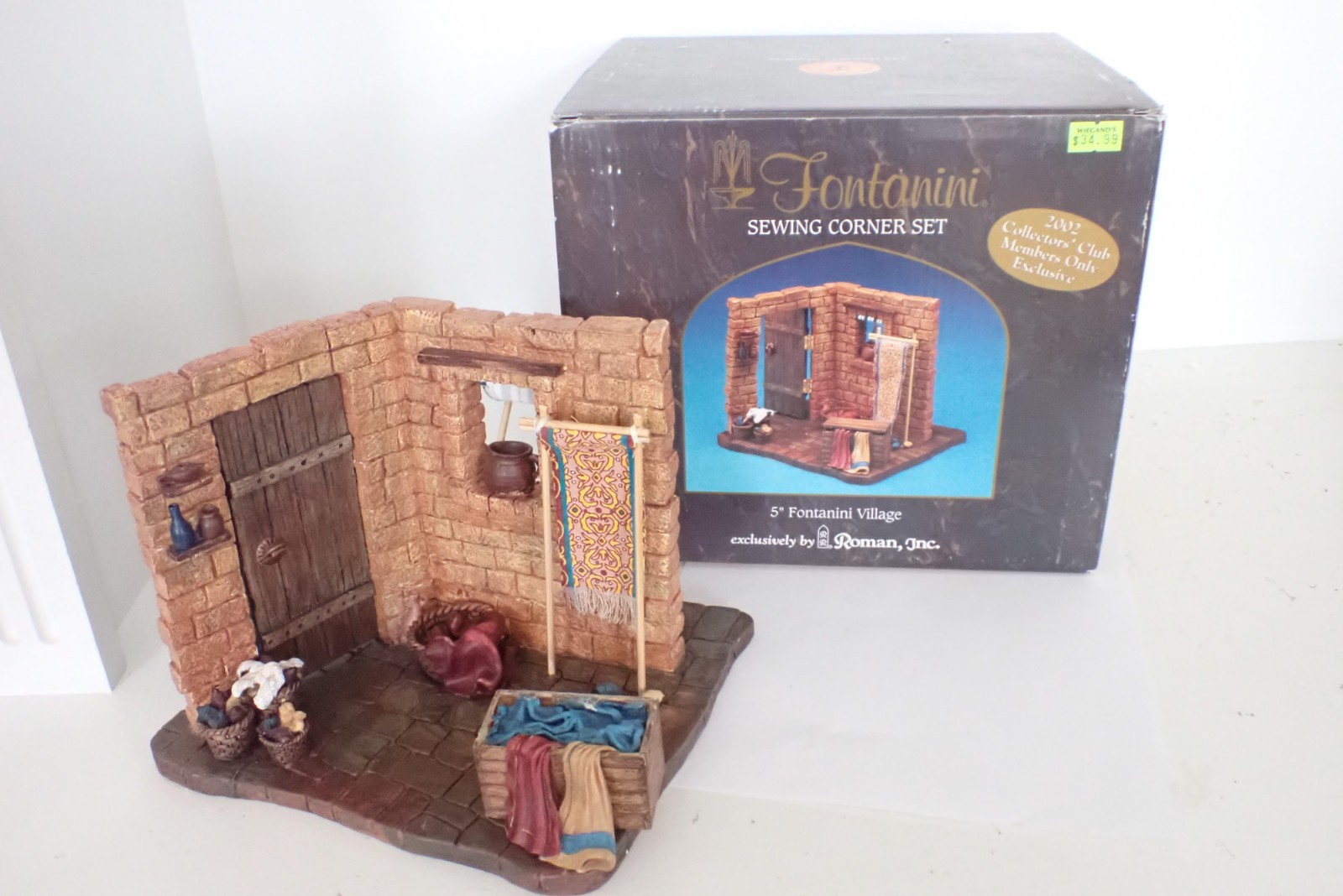 Fontanini Sewing Corner Set For 5" Village Nativity Collectors Club Exclusive