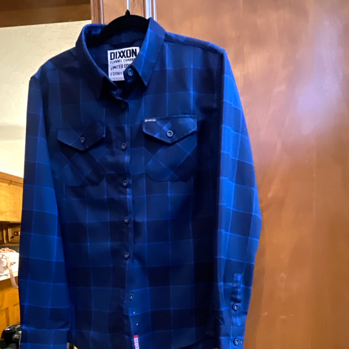 Dixxon Flannel Co. Limited Edition Form & Function Blue/Black Plaid Flannel L