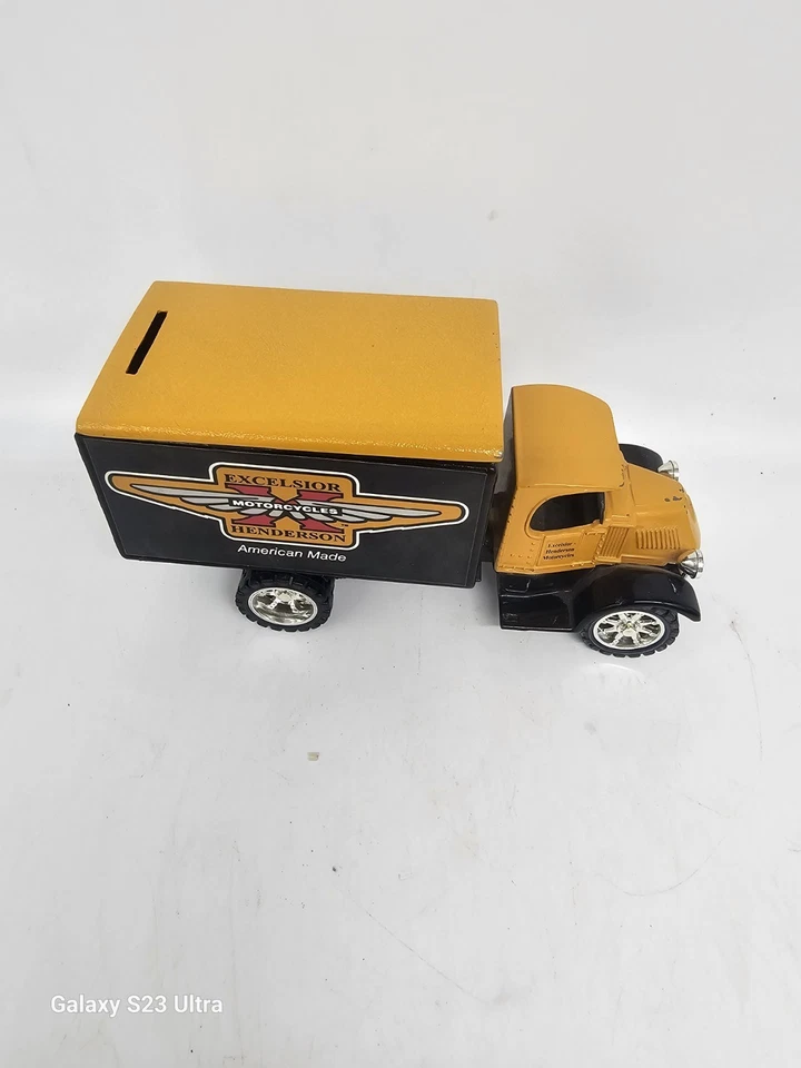 Banco de metal fundido a presión Mack Truck 1935 Excelsior-Henderson motocicletas raro Foto 4 de 4