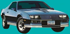 82-84 Camaro Z28 Decal Stripe Kit Medium Orangelight Orangeblack
