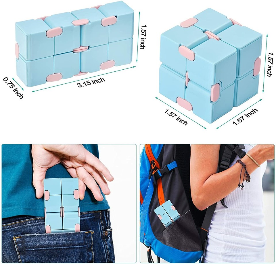 Kids Sensory Infinity Cube Fidget Toy Stress Relief Gift Game For ...