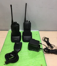 PARTS! (2) Kenwood TK-3101 Two Way Handheld Walkie Talkie's W/Chargers (READ)