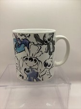Disney STITCH Multi Image 20oz Large White Ceramic Coffee Beverage Mug