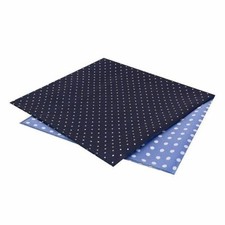 Van Heusen Navy  Light Blue 2 Polka Dot Pocket Square handkerchief For Men