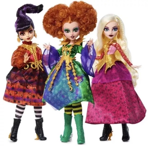 Disney Monster High Hocus Pocus Sanderson Sisters Skullector Dolls - MIB/NRFB!