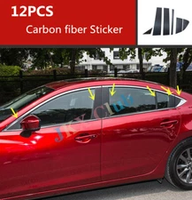 For Mazda 6 Atenza 18-2020 k Carbon fiber Door Window Pillar Post Cover Sticker