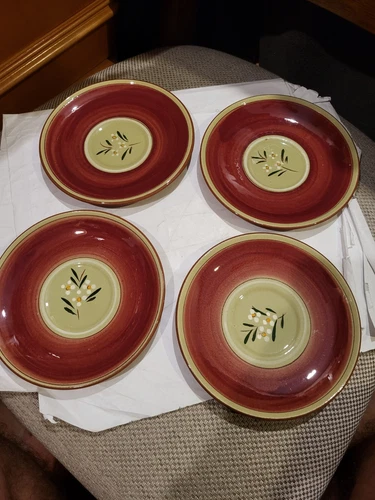 Lot of 4 Vintage Stangl MAGNOLIA 6" Dessert Plates