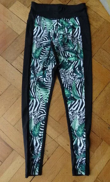 (515DEC) Size 8 XS *BIBA BODY* Cute black aerobics exercise pants leggings