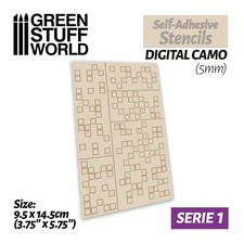 Self-adhesive stencils - Digital Camo - Painting Tools airbrush modelling
