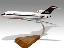 Boeing 727-200 Delta Airlines Desk Wood Airplane New Model Small Scale 1/130