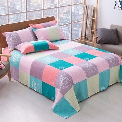 (Sheet+pillowcase)3 Pcs Set of Bed Linen Household Sanding Single-piece Bedlinen
