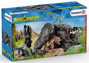 schleich dinosaur set with cave