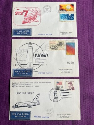 USA SPACE SHUTTLE STS-7 3 FDC (see photo)