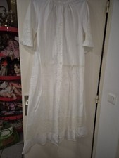 CHEMISE DE NUIT ANCIENNE AVEC BRODERIES ET VOLANTS