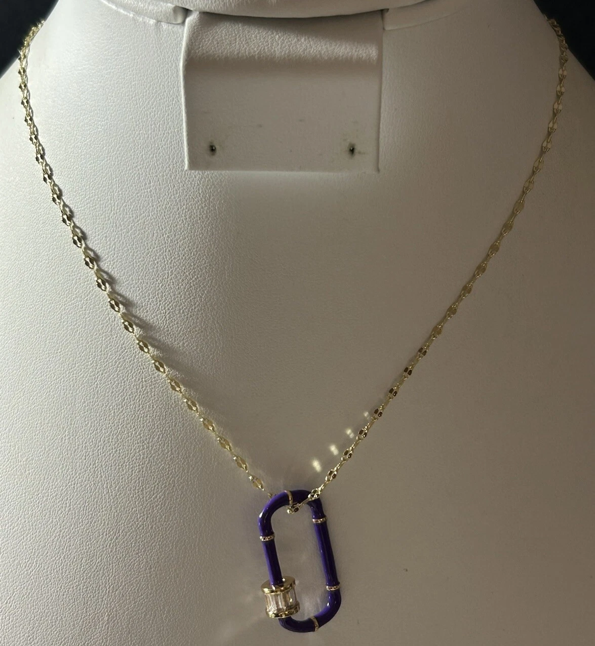 VETEMENTS Collana Stazione BBL By Alexa Rae Tono Oro con Lucchetto Rettangolare Viola