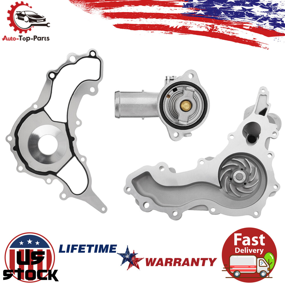 Engine Cooling Water Pump & Thermostat Housing for 14-22 Maserati Ghibli 3.0L V6