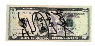 The Luniz Signed $5 Dollar Bill 