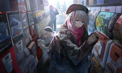 Anime girls artwork 2d digital art portrait miyabino Custom Gaming Mat Desk