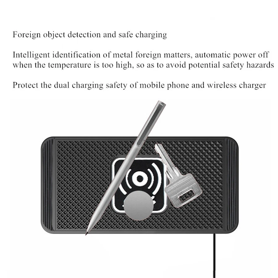 Cargador de teléfono rápido inalámbrico para automóvil Soporte de plataforma de lanzamiento Soporte Base 15W Foto 2 de 4