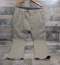 Prana Stretch Zion Pants Mens 38X32 Spruce Green Nylon Relax Fit Belted Hiking