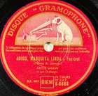 Artie Shaw : Frenzy / Farewell, Marquita linda 78 rpm GRAMOPHONE K-8668