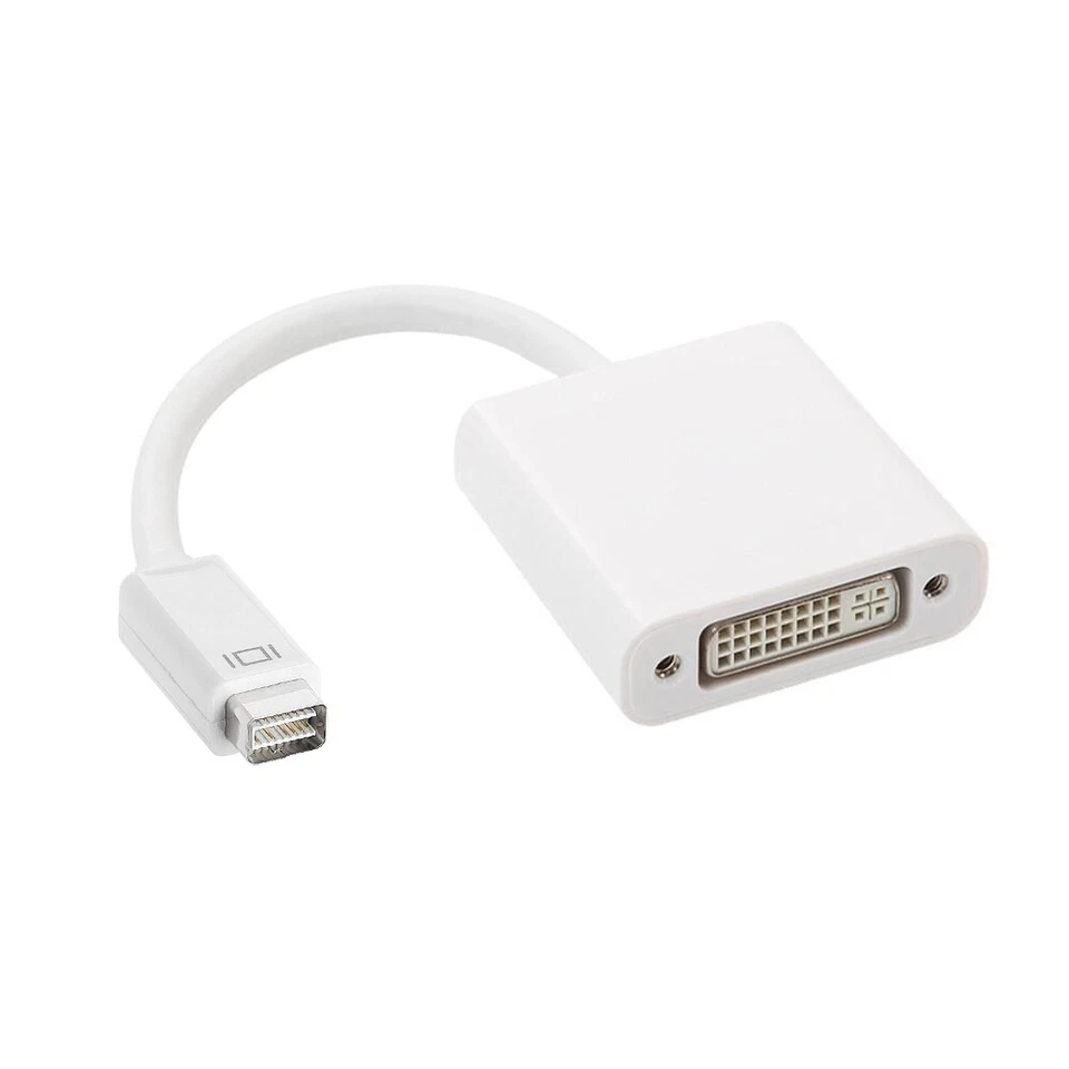6 Inches - White Mini-DVI Male to DVI Female Video Cable Adapter FREE SHIPPING - Image 3 of 3