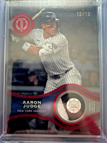 Aaron Judge  [Red] #SOA-AJ 2025 Topps Tribute Stamp of Approval card