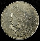 Guatemala Copper-Nickel 1993 25 Centavos XF KM# 278.5  (24 660) — photo 2