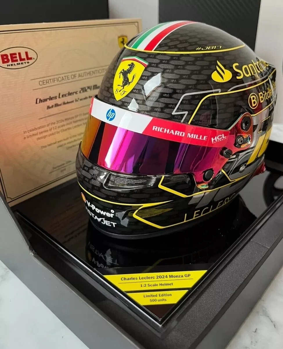 Charles Leclerc Ferrari 2024 Monza Italy Grand Prix Helmet 1:2
