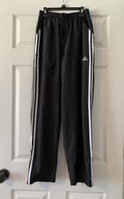 Adidas Boys ClimaProof Track Pants, Black , USA Medium pre-owned sku15