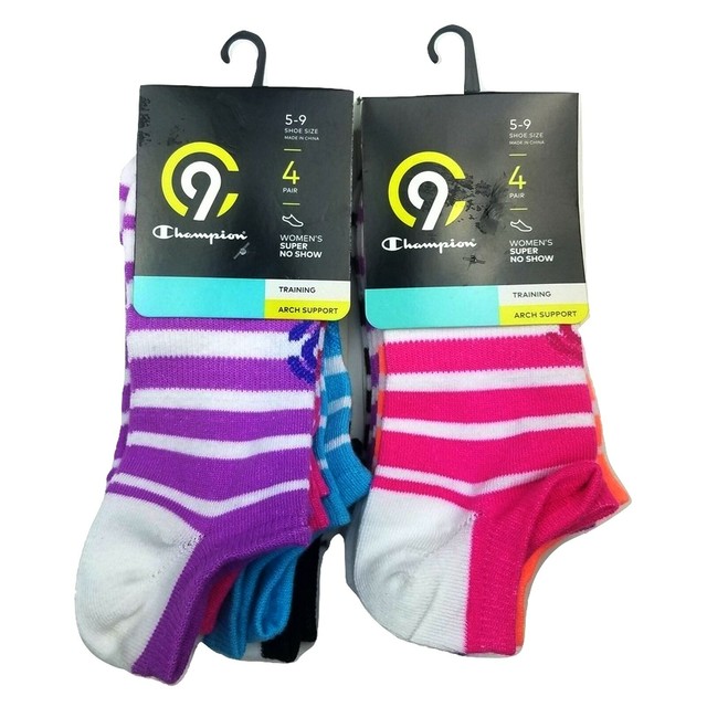 Womens c9 Champion 8 Pack Training Super No Show Socks Arch Support