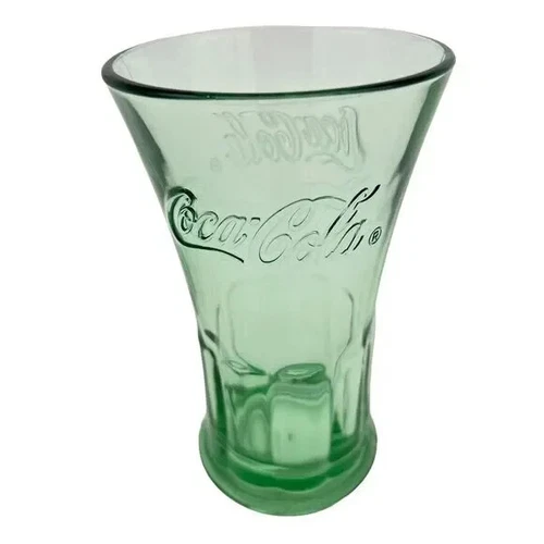 Vintage Libbey Coca Cola Flared Green Glass 16oz 6.3in Discontinued (ONE)