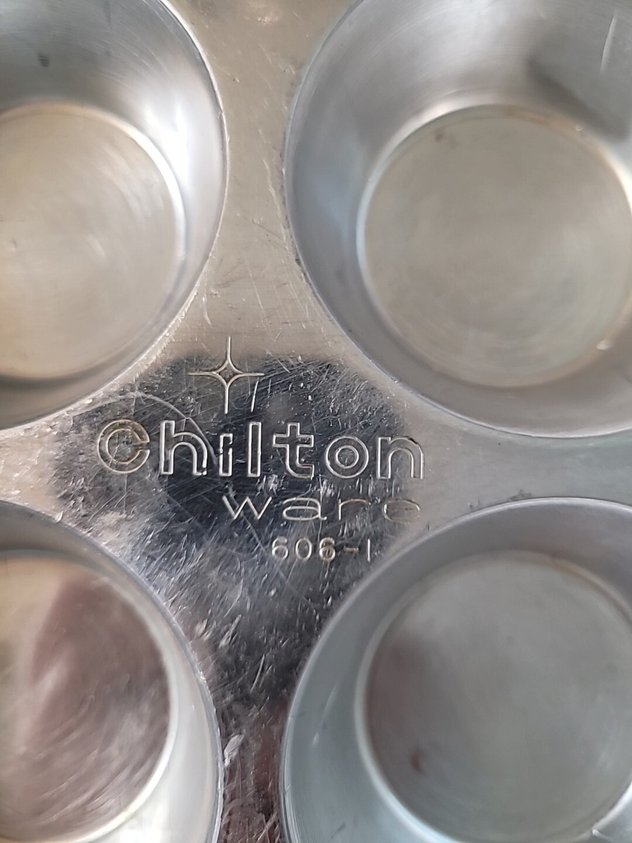 Vintage Chilton Ware #606-1 Aluminum Cup Muffin Tin, Cupcake Pan