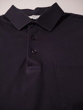REISS Men's POLO Style 100 Cotton M SHINY Dark Blue Short Sleeve Shirt