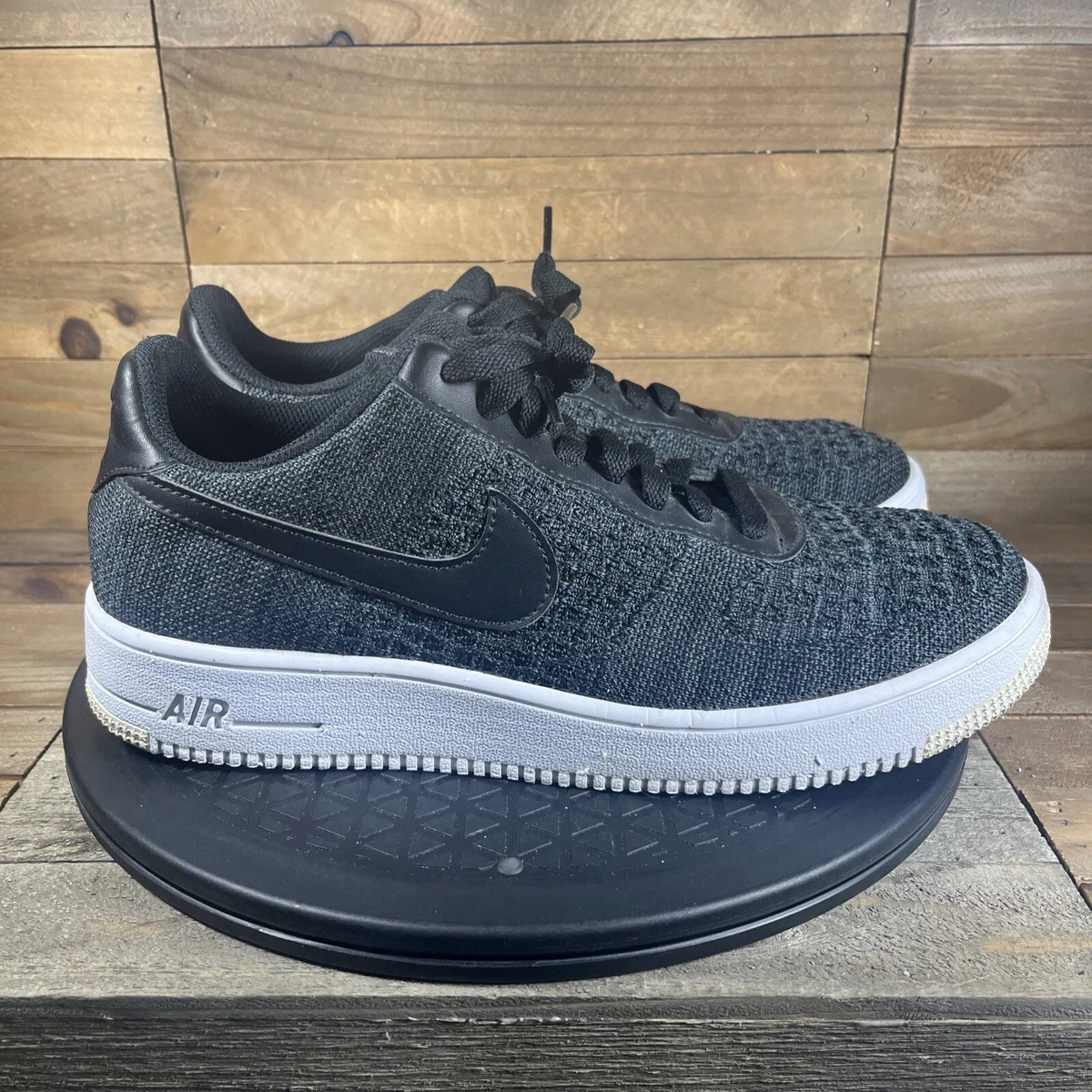 Nike air force 1 flyknit all black cheap