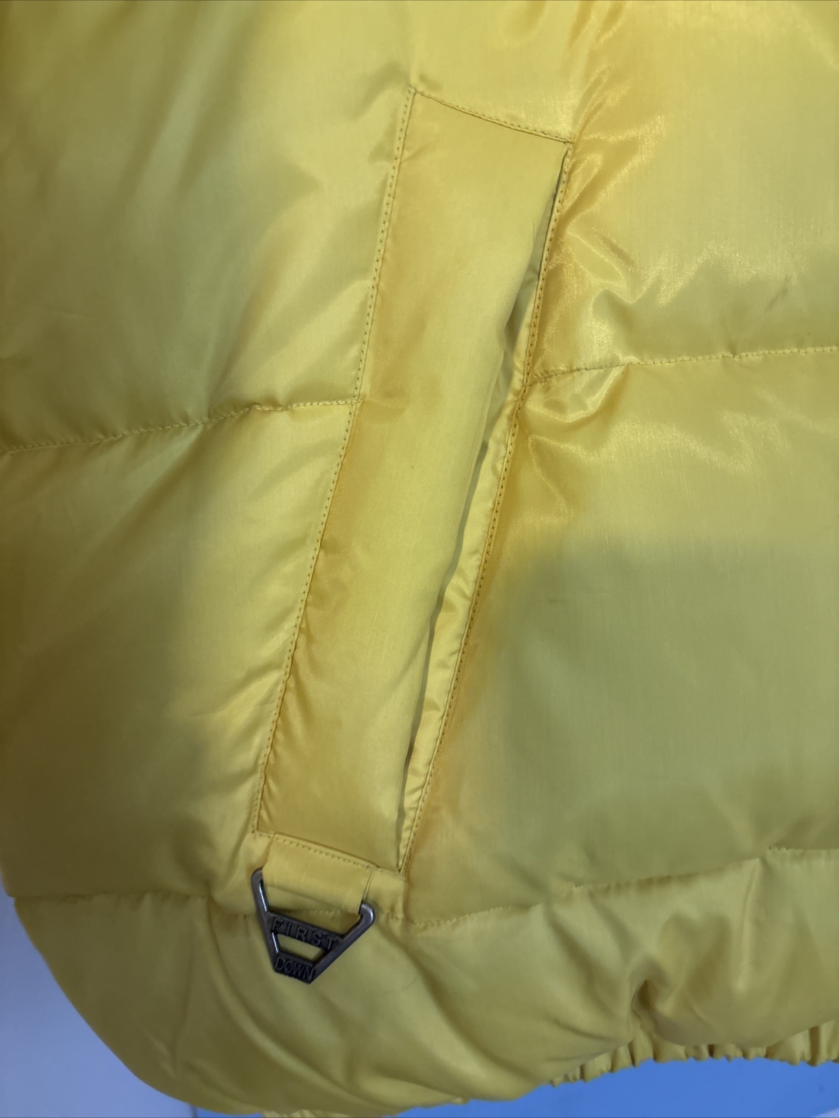 First down reversible men’s down jacket yellow/bl… - image 7
