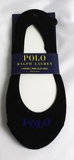 Polo Ralph Lauren Black Socks Solid socks Liner 3 pair non slip heel Polo Logo