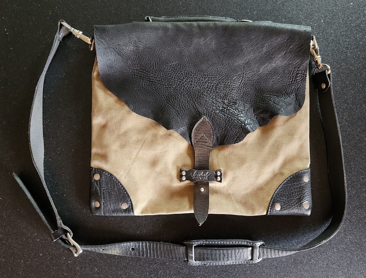 Sandast Canary Crossbody Bag Messenger Bag Unisex Canvas & Leather 