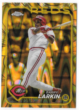 BARRY LARKIN 2024 TOPPS GILDED COLLECTION GOLD RAYWAVE REFRACTOR CARD #5/25!